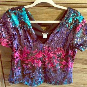 Sequin shirt! 💜
